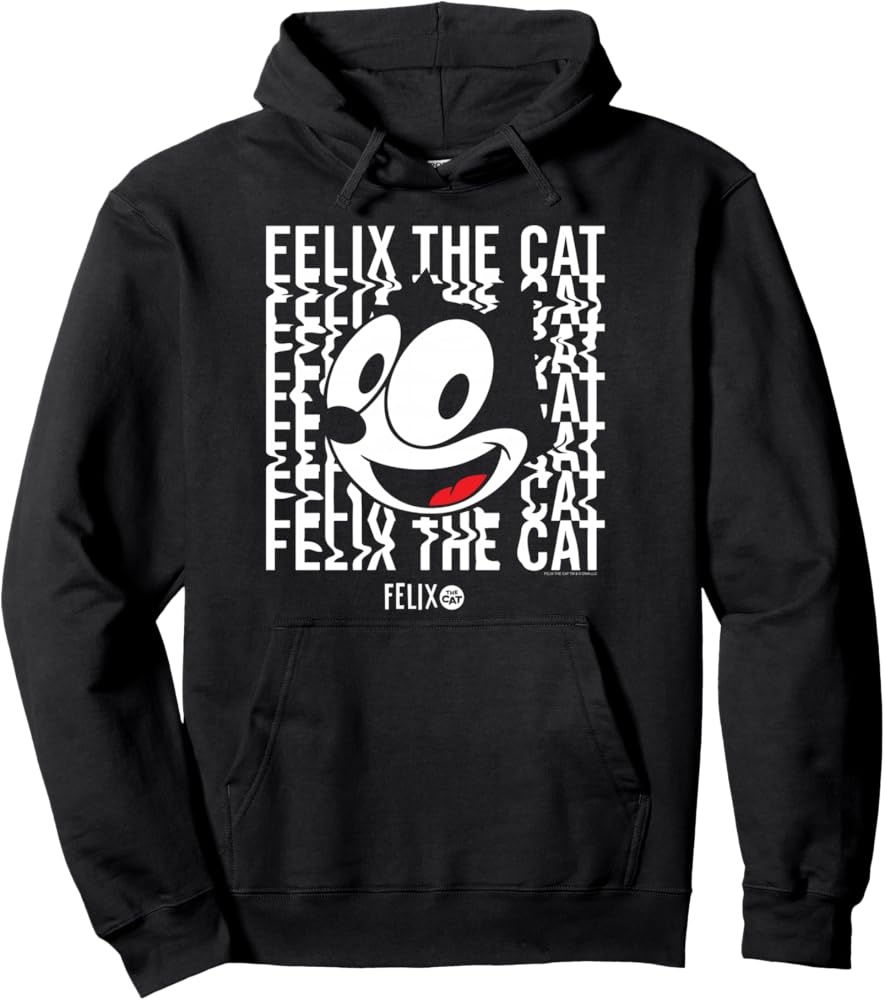 Amazon.com: Felix The Cat Trippy Pullover Hoodie : Clothing, Shoes